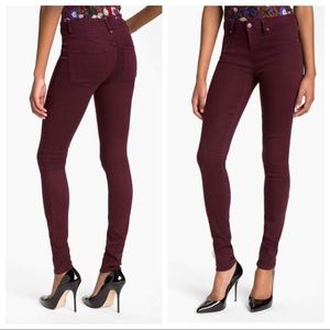 Marc Jacobs Stick skinny jeans in Winetasting!